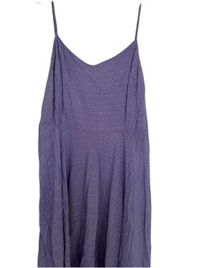 Old Navy Purple Patterned V-Neck Maxi Dress